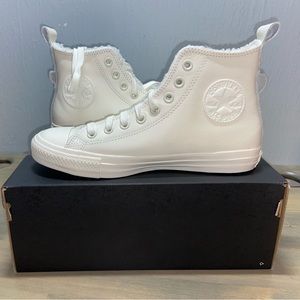 Brand new, never worn white Converse high tops